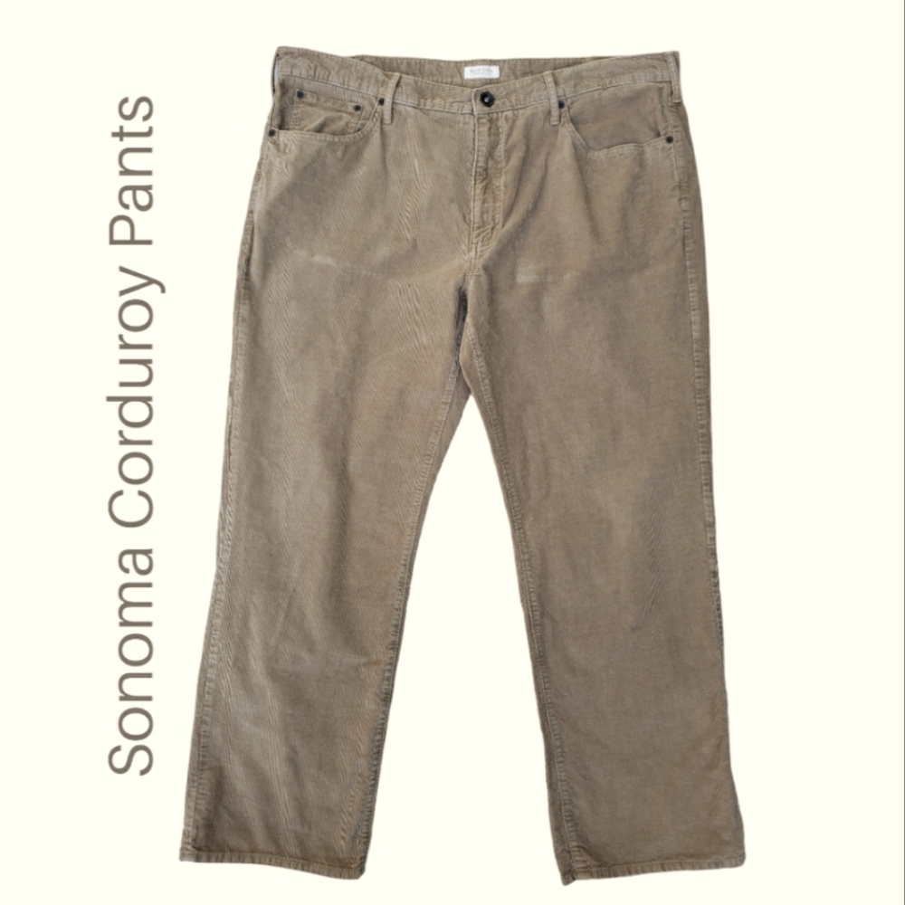 Sonoma Men's Corduroy Pants — Taupe Brown